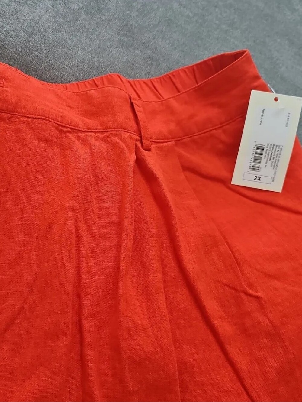 NWT A New Day Skirt Linen Blend Flowy 2X Red - Picture 2 of 6